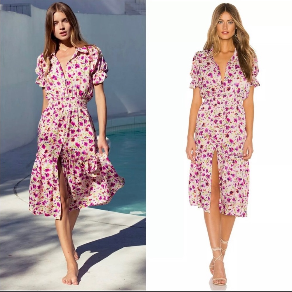 Misa Los Angeles Melvari Dress in Fuchsia Floral